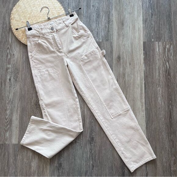 Wilfred free Brennan pants cargo utility in cream women’s size 00 - Picture 2 of 9